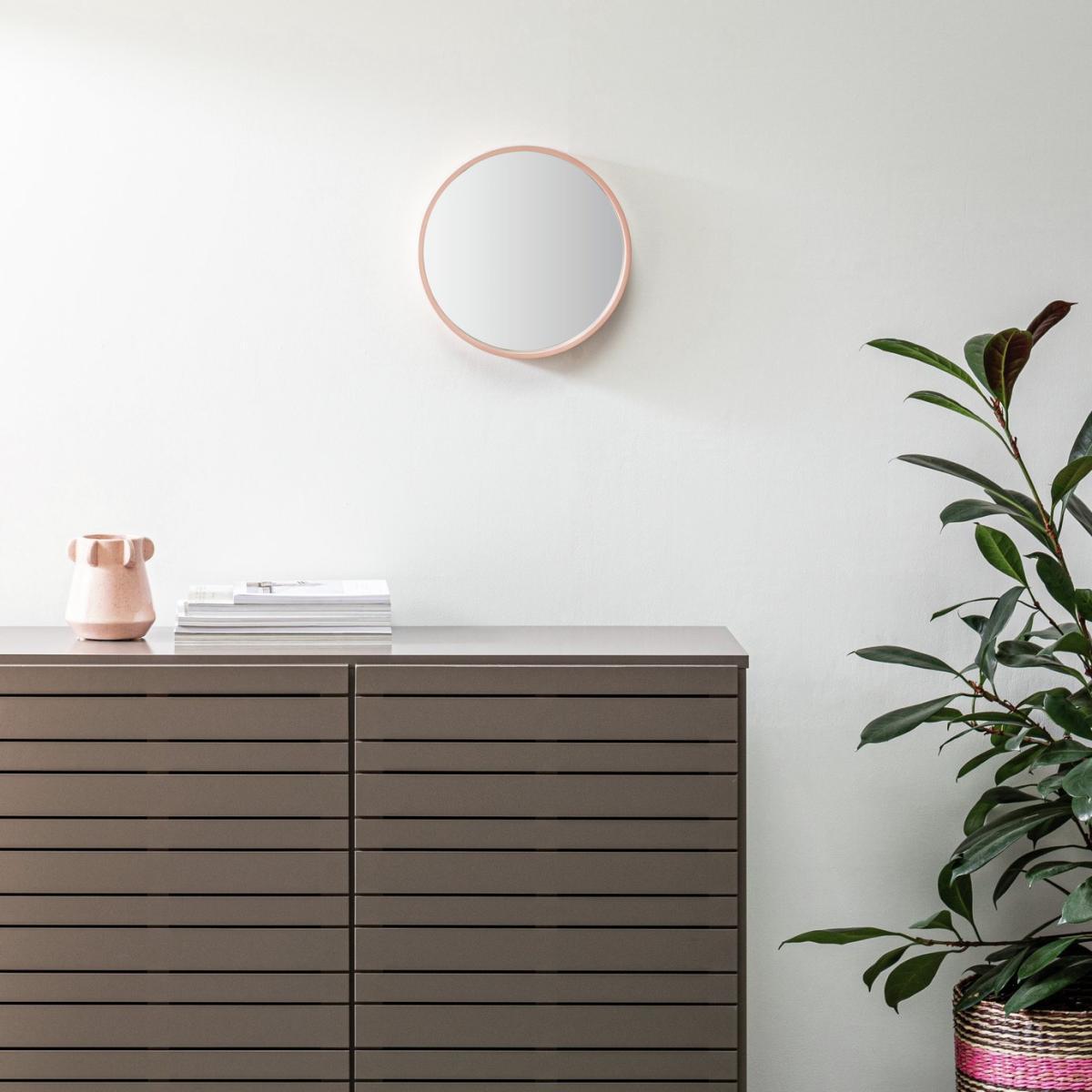 Habitat Aimee Pink High Gloss Round Wall Mirror – image 2