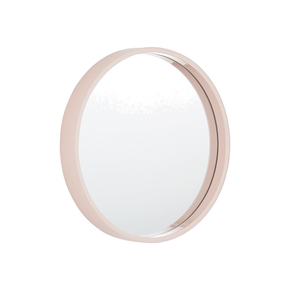 Habitat Aimee Pink High Gloss Round Wall Mirror – image 1
