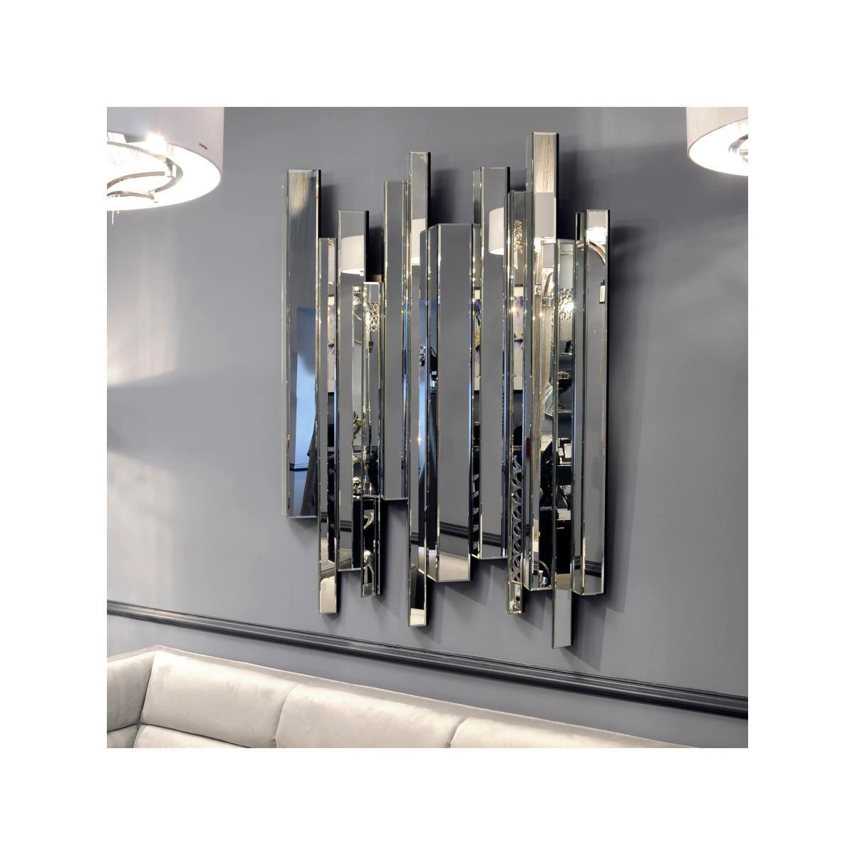 Libra Crystalline Effect Wall Mirror, Silver, 150 x 120cm – image 2