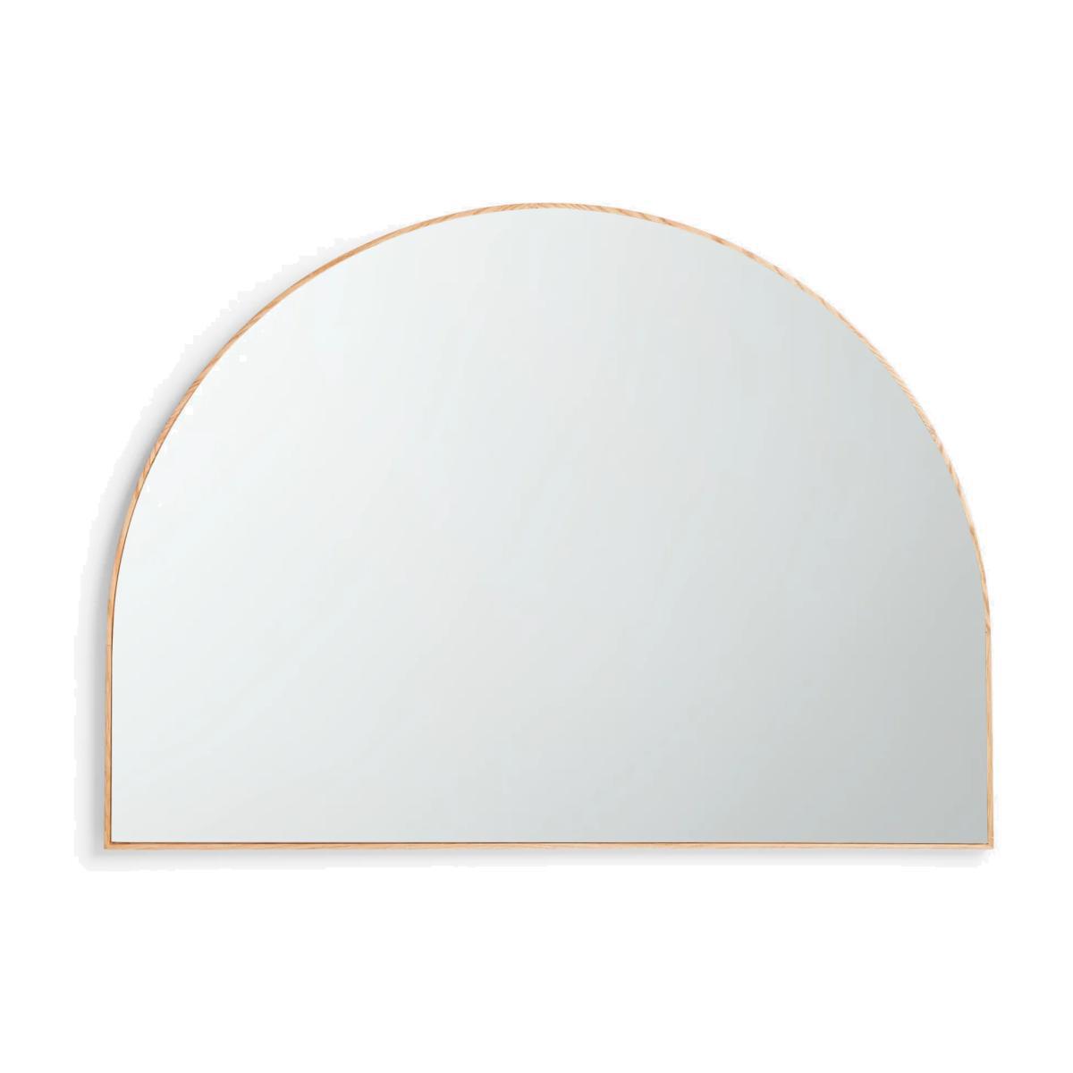 John Lewis & Partners Thin Oak Wood Frame Overmantle Mirror, Natural, 80 x 110cm