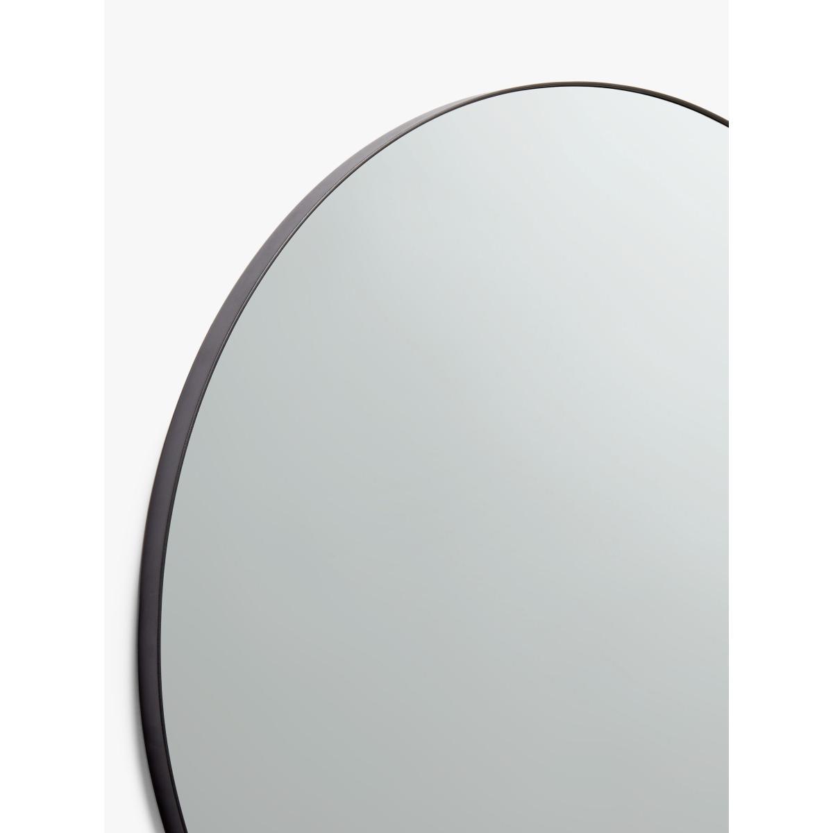 John Lewis & Partners Metal Frame Round Mirror, 80cm, Black – image 2