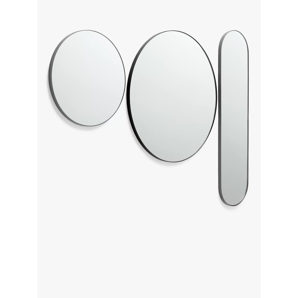 John Lewis & Partners Metal Frame Round Mirror, 80cm, Black – image 4