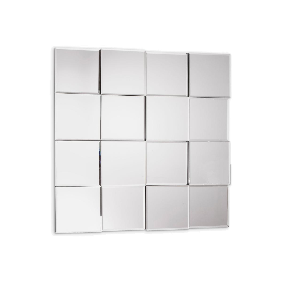 Allenby Square Glass Frame Mirror, 68 x 68cm, Clear – image 1