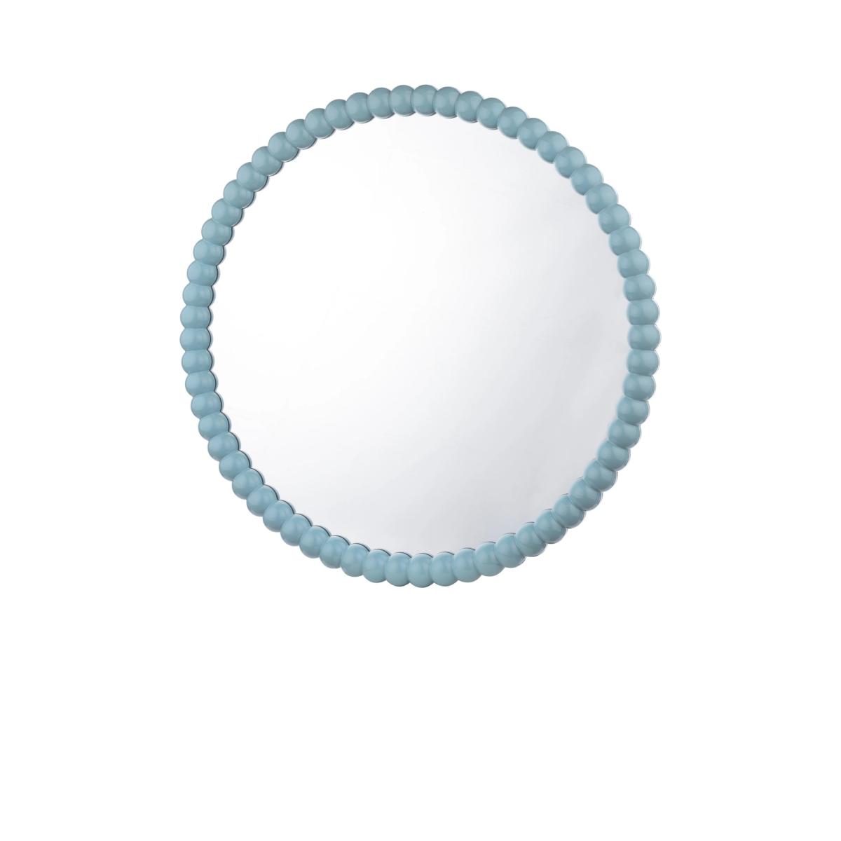 Där Ruan Bobbin Round Wood Frame Wall Mirror, 70cm – image 2