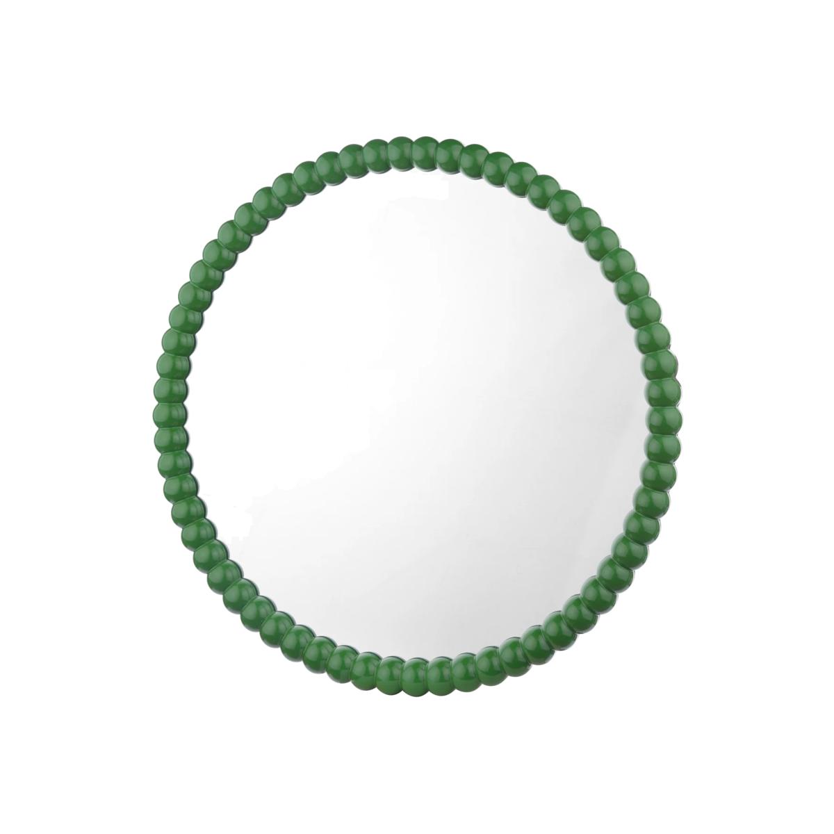 Där Ruan Bobbin Round Wood Frame Wall Mirror, 70cm – image 1