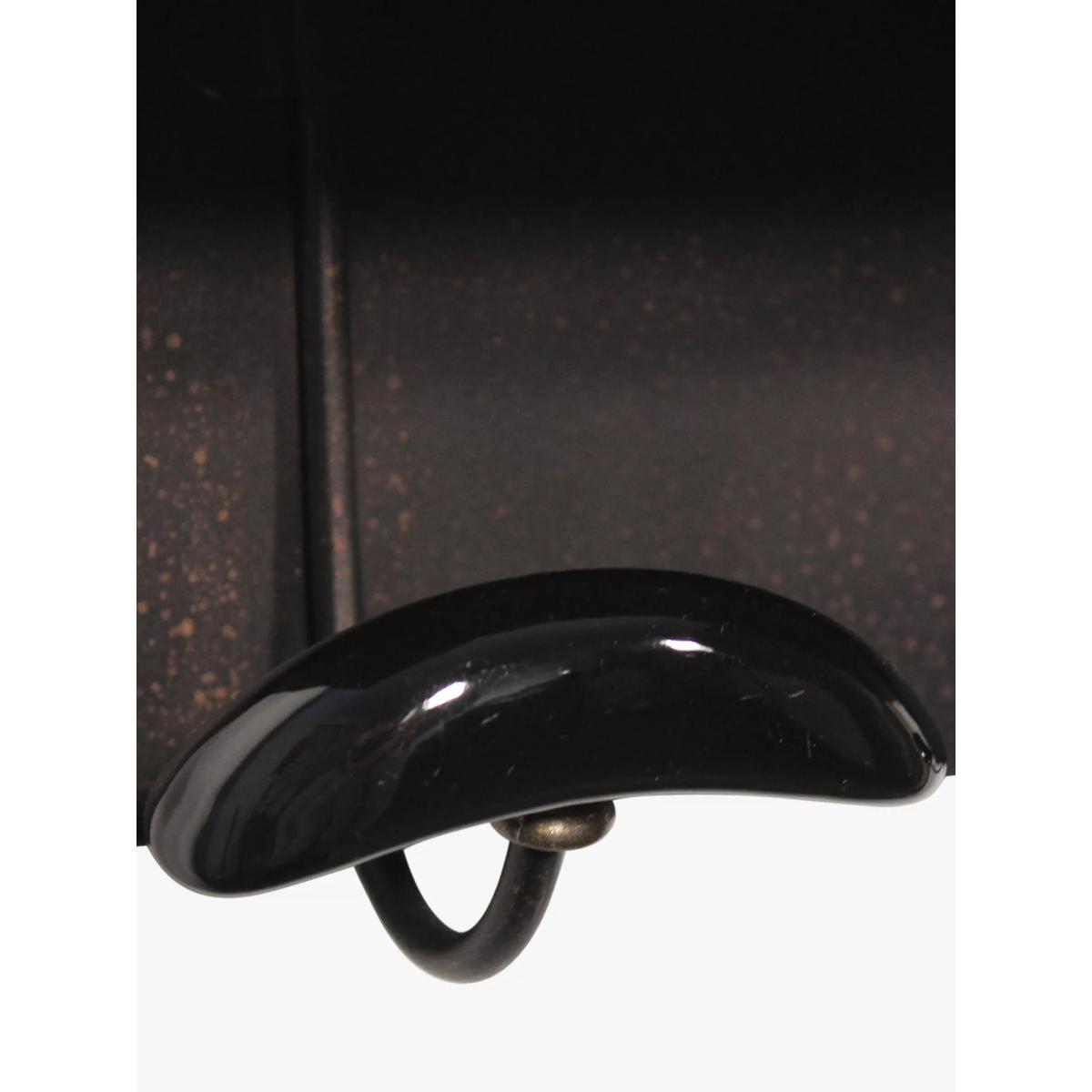 One.World Fairfield Metal Shelf & Hooks Wall Mirror, 39.5 x 51cm, Black – image 3