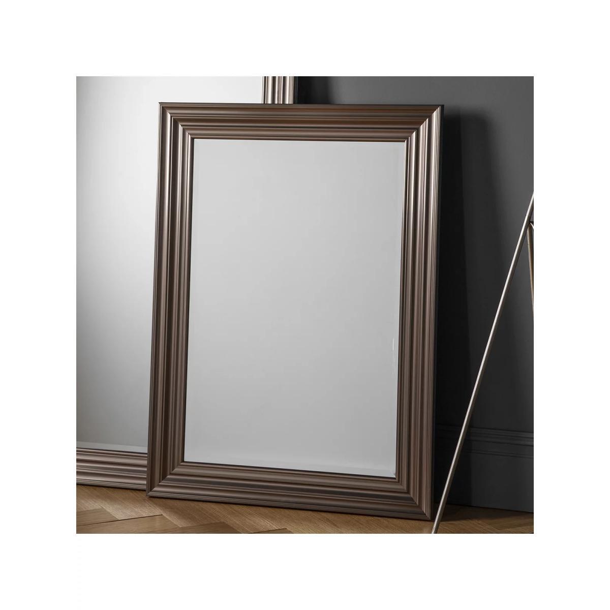 Erskine Rectangular Frame Wall Mirror, 110 x 80.5cm, Pewter – image 2