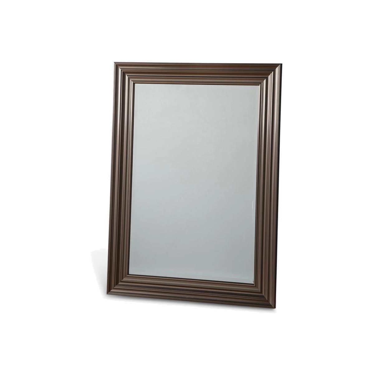 Erskine Rectangular Frame Wall Mirror, 110 x 80.5cm, Pewter – image 1