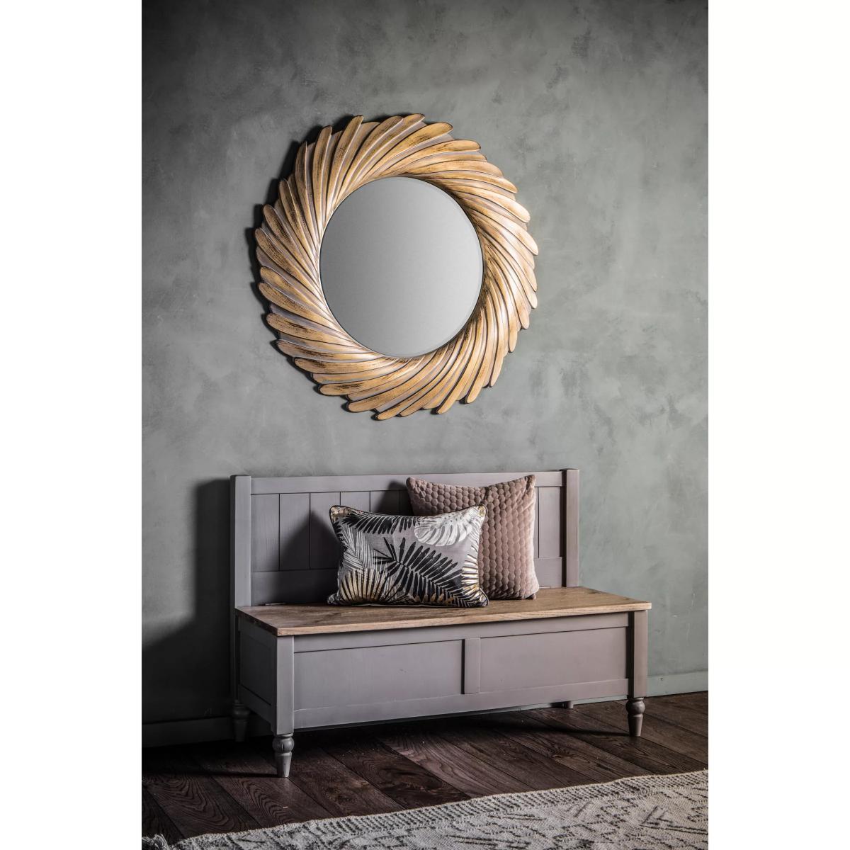 Rosalyn Round Wall Mirror, 100cm – image 5