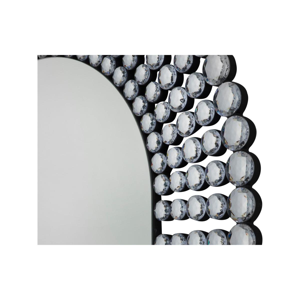 Crystal Frame Decorative Round Wall Mirror, 90cm – image 3