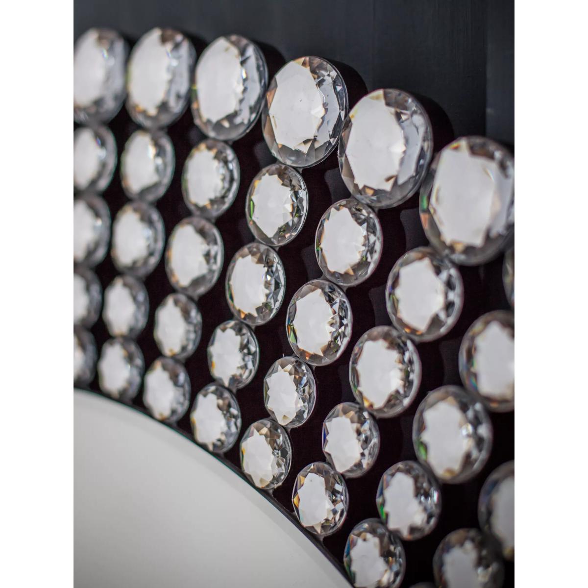 Crystal Frame Decorative Round Wall Mirror, 90cm – image 6
