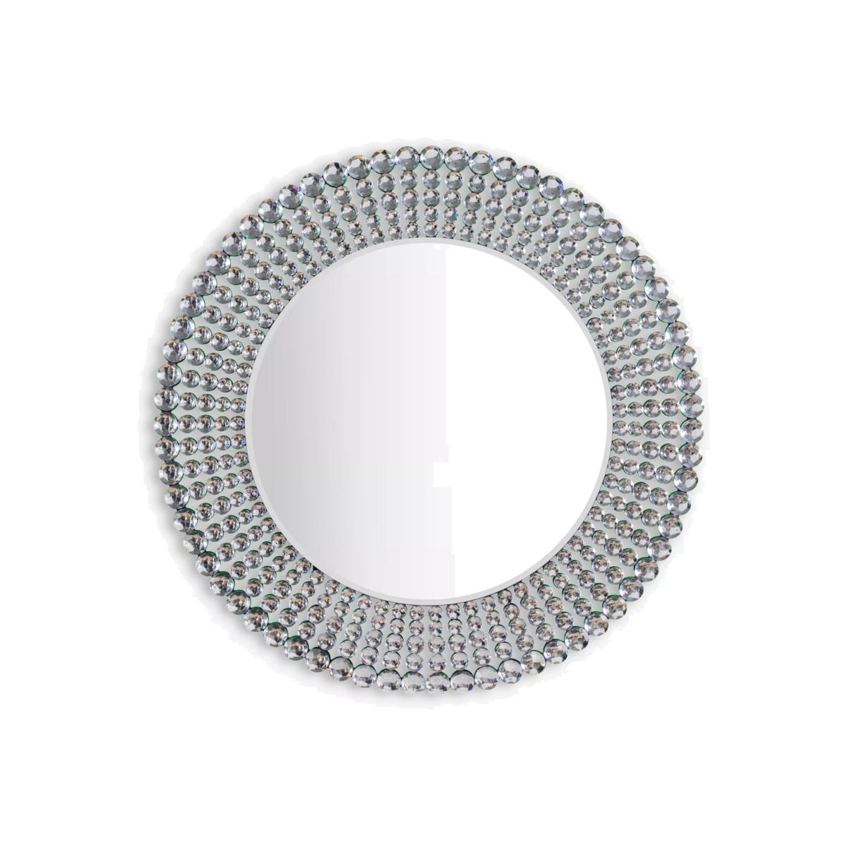 Crystal Frame Decorative Round Wall Mirror, 90cm – image 1
