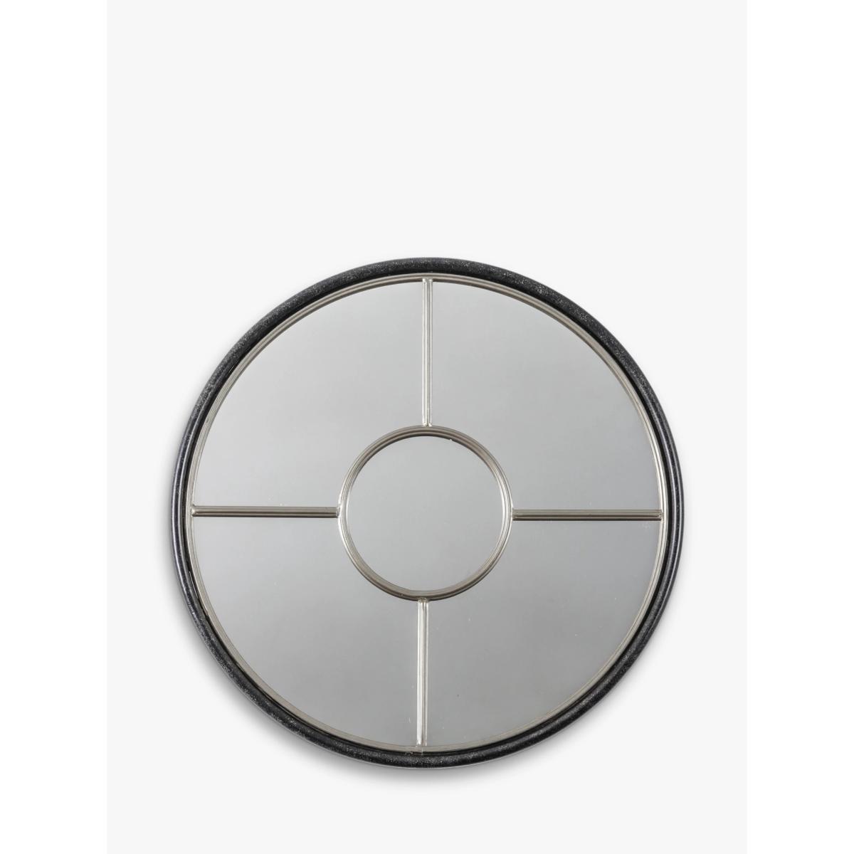 Gallery Direct Compton Round Metal Frame Window Wall Mirror – image 2