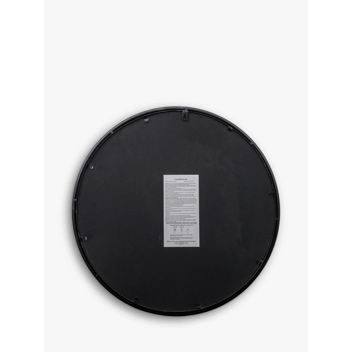 Gallery Direct Compton Round Metal Frame Window Wall Mirror – image 4