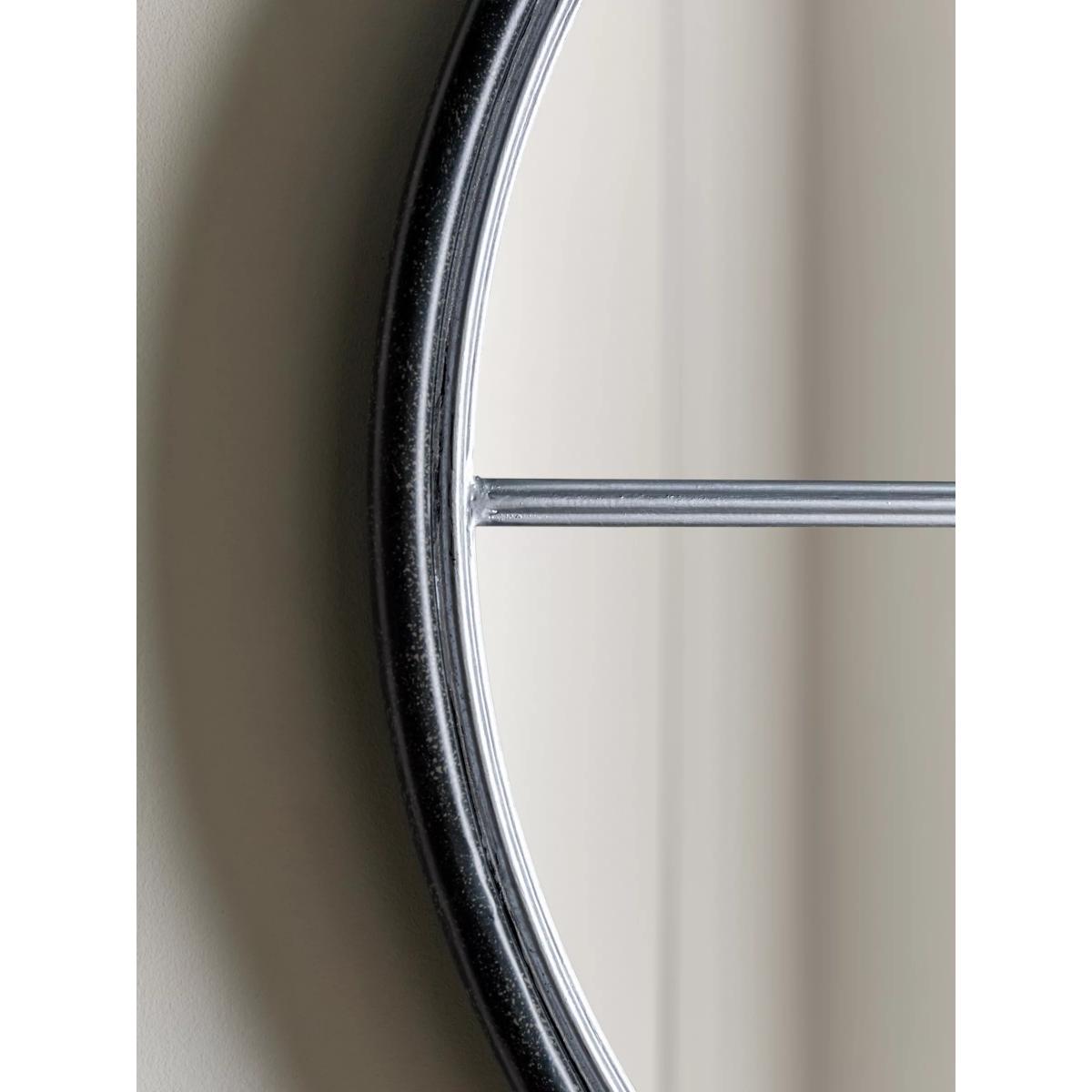 Gallery Direct Compton Round Metal Frame Window Wall Mirror – image 7