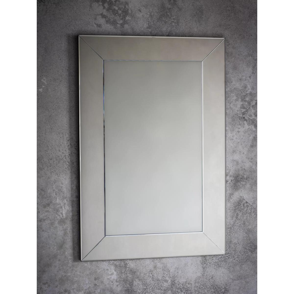 Navona Rex Rectangular Glass Frame Mirror, 90 x 60cm, Clear – image 2