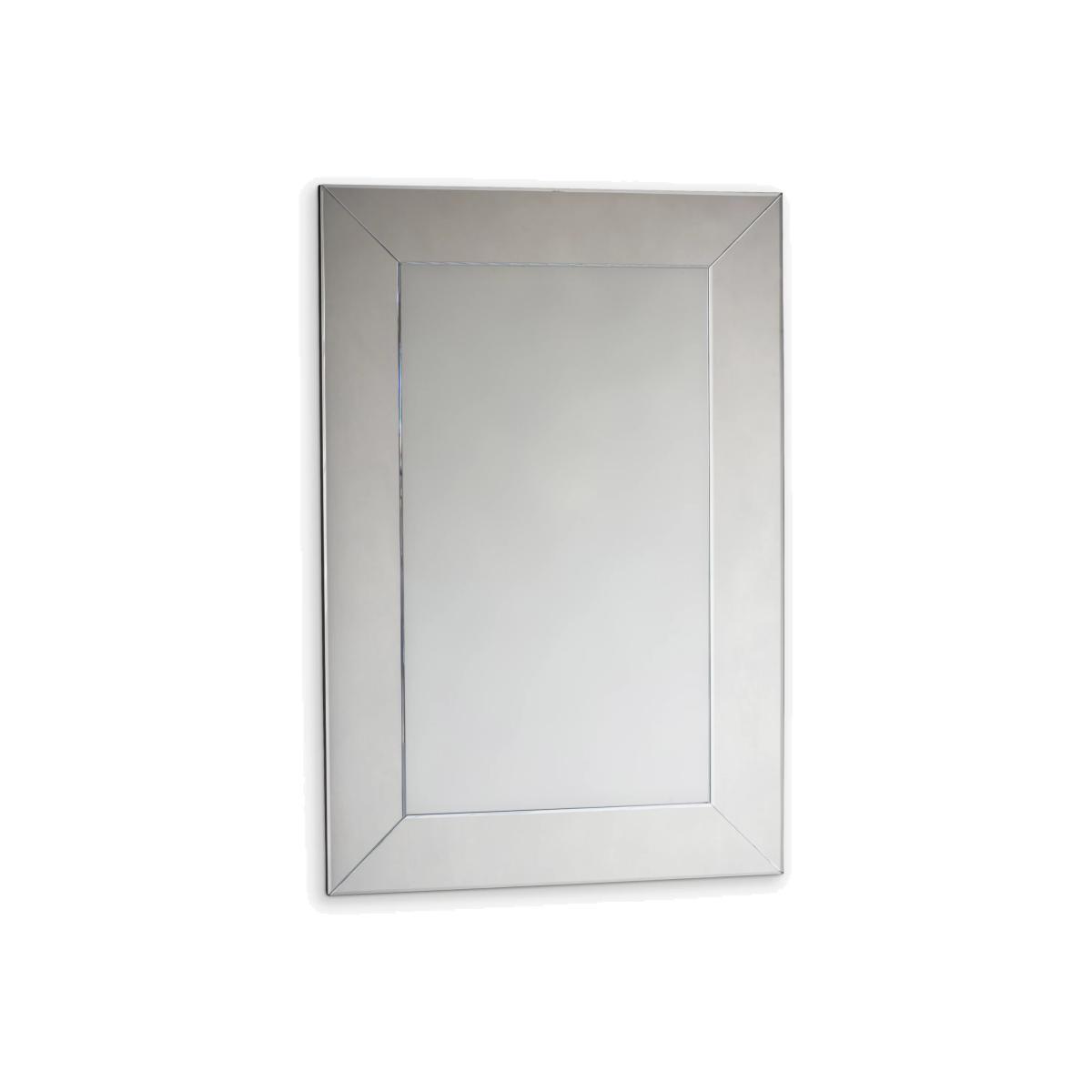 Navona Rex Rectangular Glass Frame Mirror, 90 x 60cm, Clear – image 1