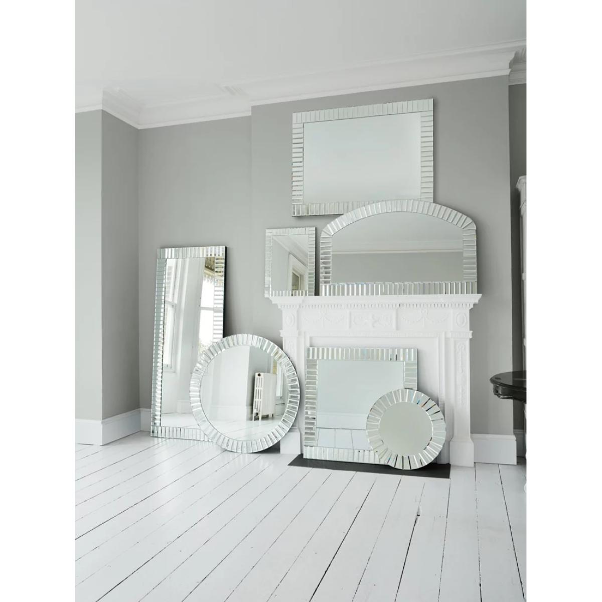 Laura Ashley Capri Bevelled Glass Round Wall Mirror, Clear – image 5