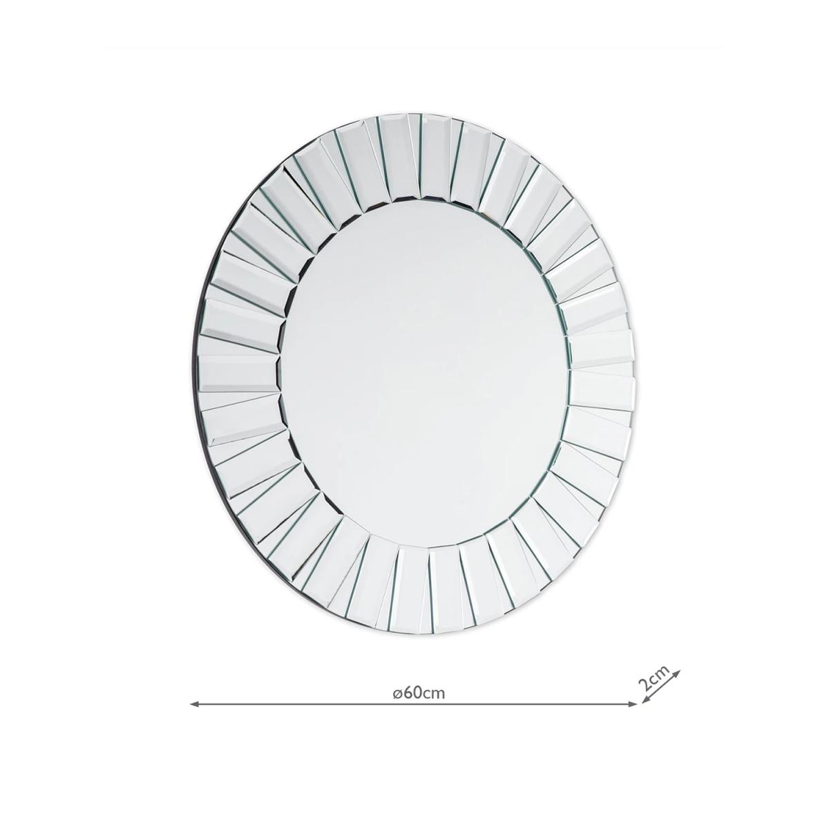 Laura Ashley Capri Bevelled Glass Round Wall Mirror, Clear – image 6