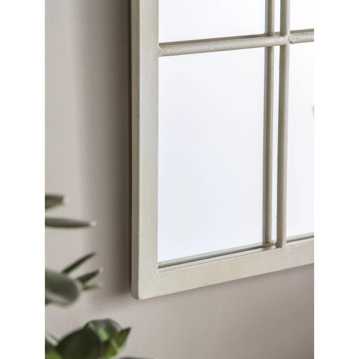 John Lewis & Partners Arched Metal Frame Window Mirror, 90 x 60cm, Cream – image 5