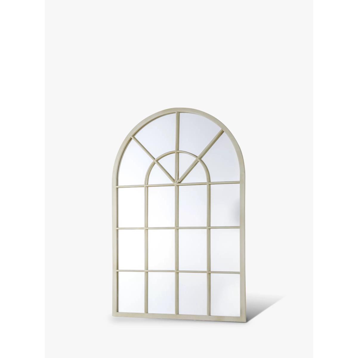 John Lewis & Partners Arched Metal Frame Window Mirror, 90 x 60cm, Cream – image 6