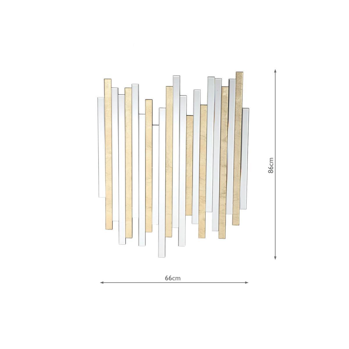 Där Pimento Bevelled Glass Wall Mirror, 86 x 66cm, Gold – image 4
