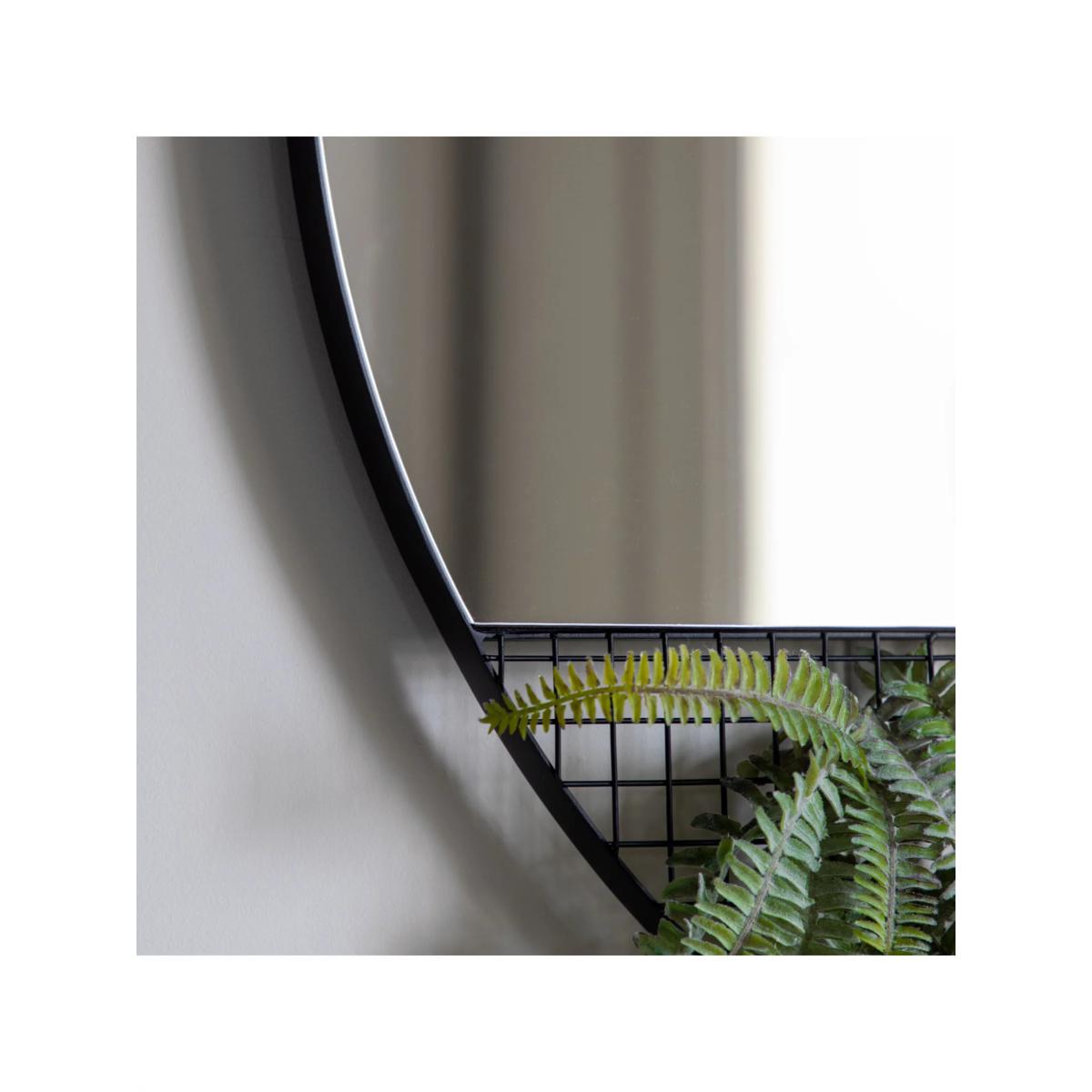 Gallery Direct Auburn Round Metal Caged Wire Wall Mirror, 80cm – image 3