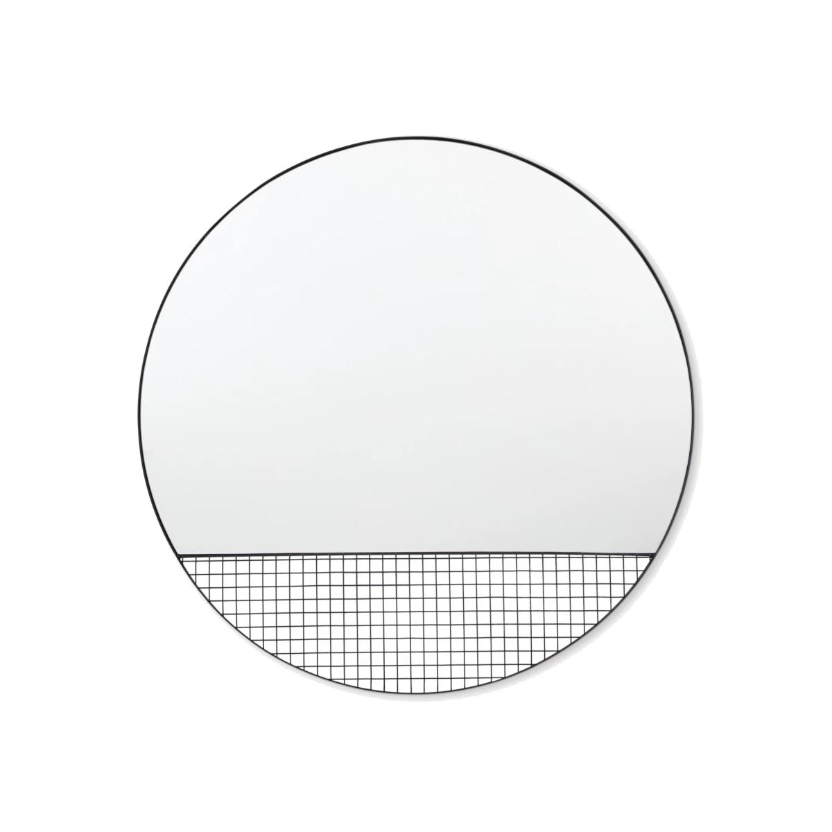 Gallery Direct Auburn Round Metal Caged Wire Wall Mirror, 80cm – image 1