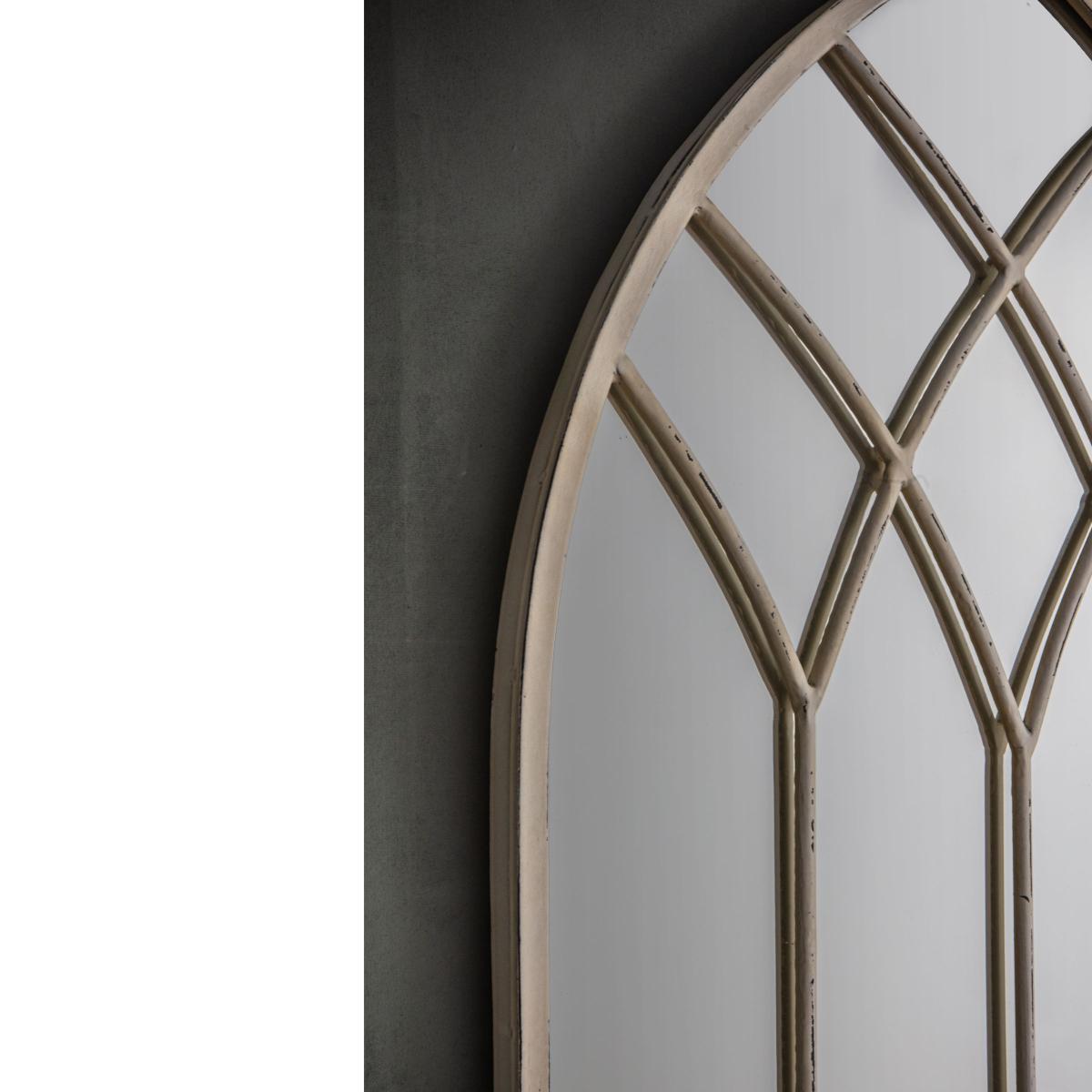 Baptiste Arched Mirror, 95 x 50cm, Cream – image 4