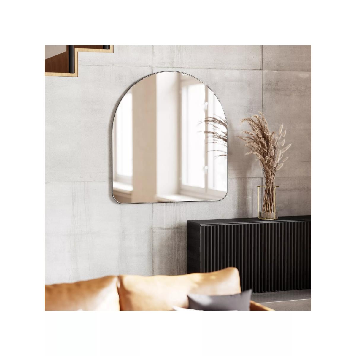 Umbra Hubba Arch Overmantle Wall Mirror, 92 x 87cm, Titanium – image 5