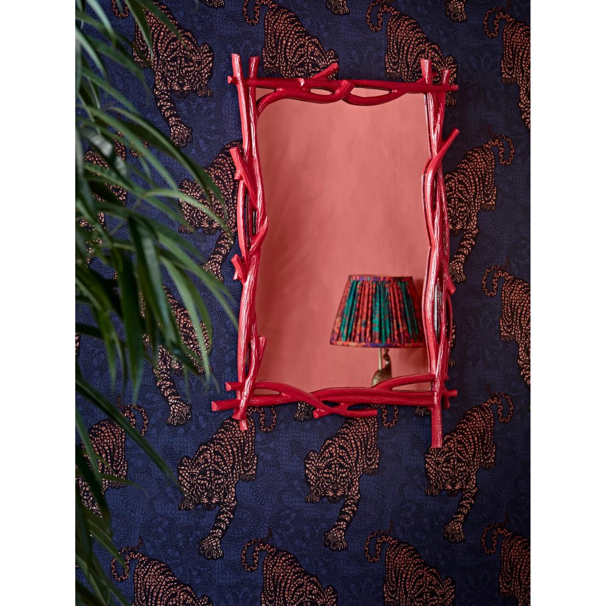 John Lewis & Partners + Matthew Williamson Twiggy Rectangular Wall Mirror, 79 x 52cm, Red – image 2