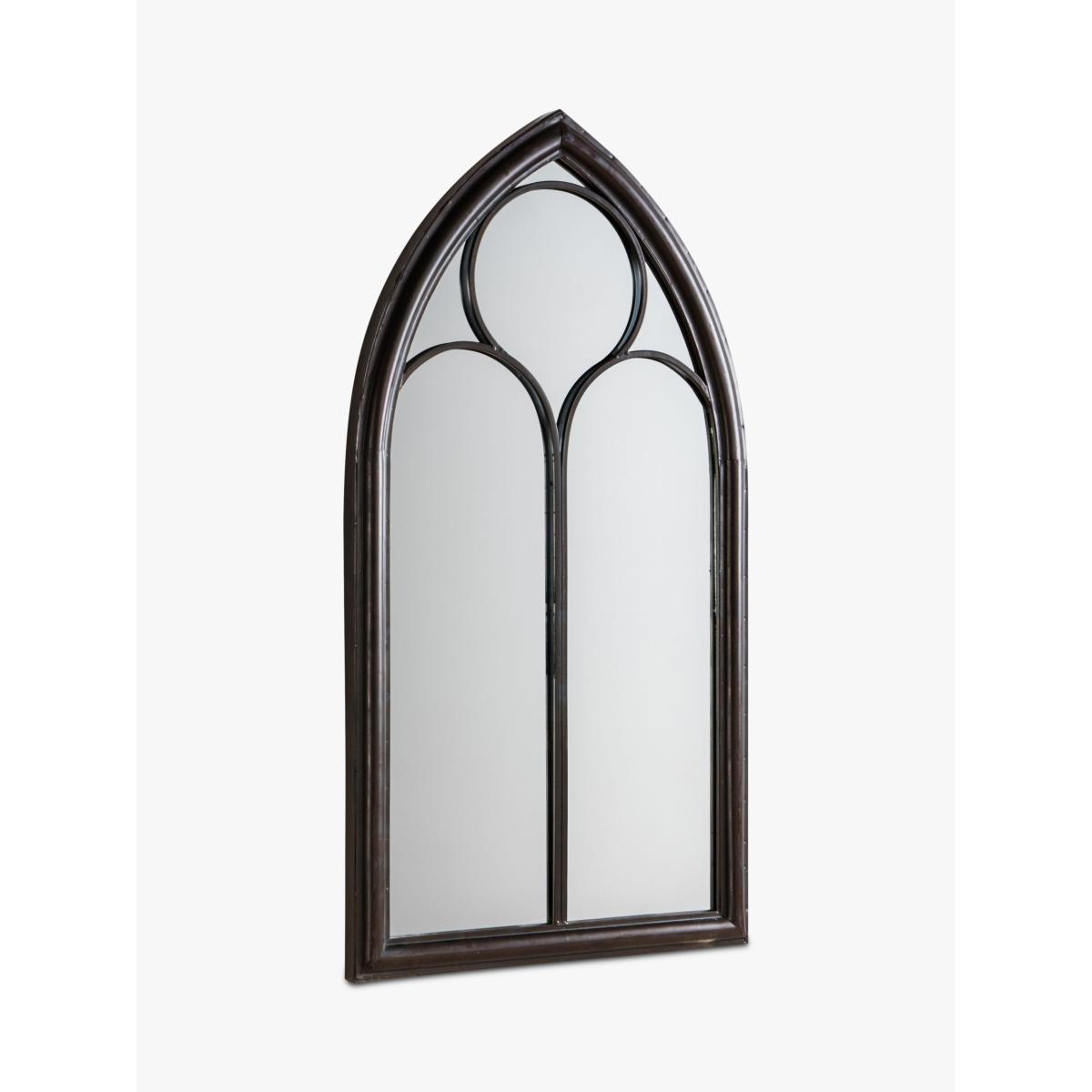 Afur Outdoor Garden Wall Arched Mirror, 112 x 61cm, Antique Noir – image 2