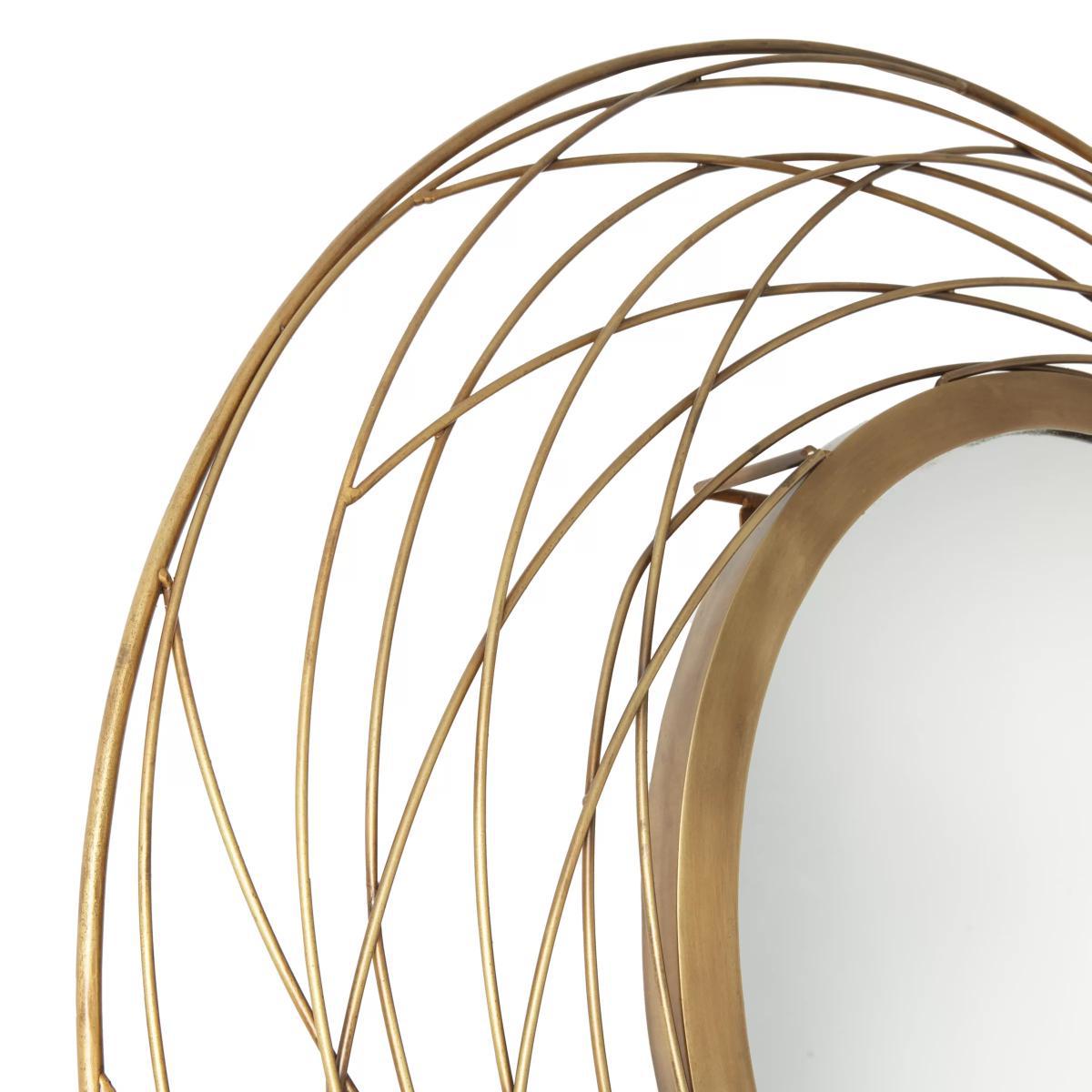 John Lewis & Partners Fusion Swirl Mirror, Dia.82cm, Brass – image 2