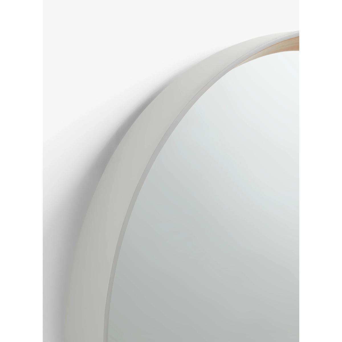 John Lewis & Partners Savina Wood Framed Round Mirror, Dia.75cm, Oak/Grey – image 2