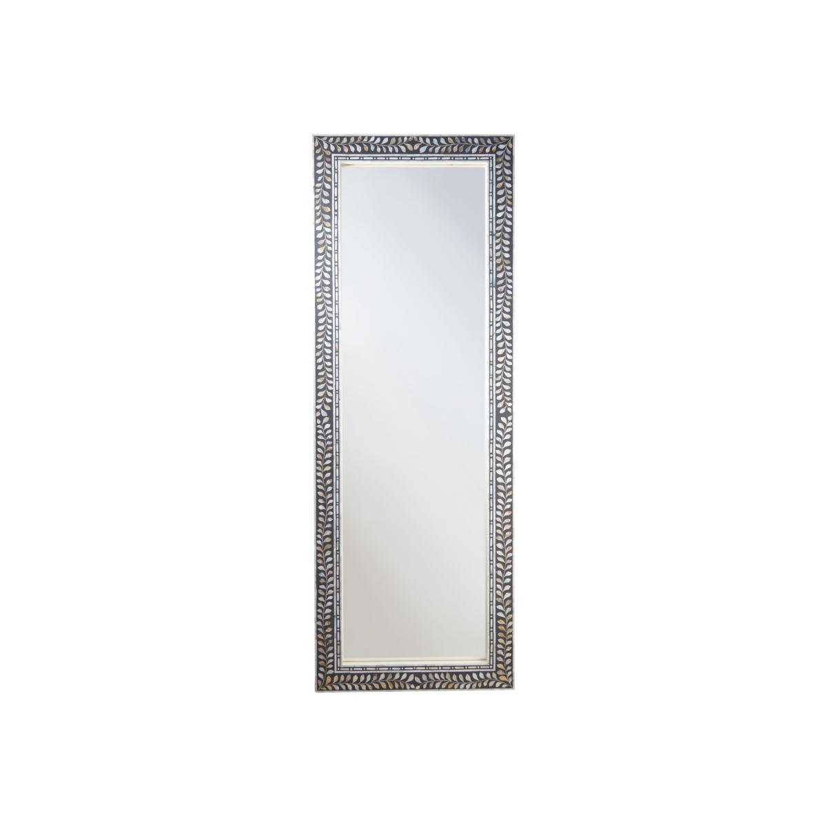 John Lewis & Partners Mother Of Pearl Frame Wall Mirror, 180 x 65cm, Grey – image 1