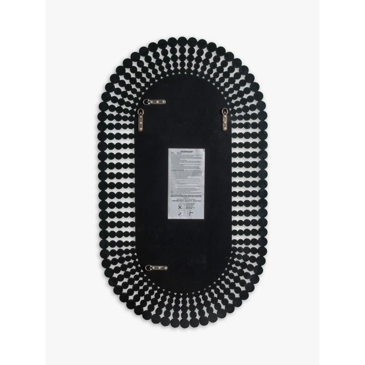 Crystal Frame Decorative Oval Wall Mirror, 121 x 70cm – image 4