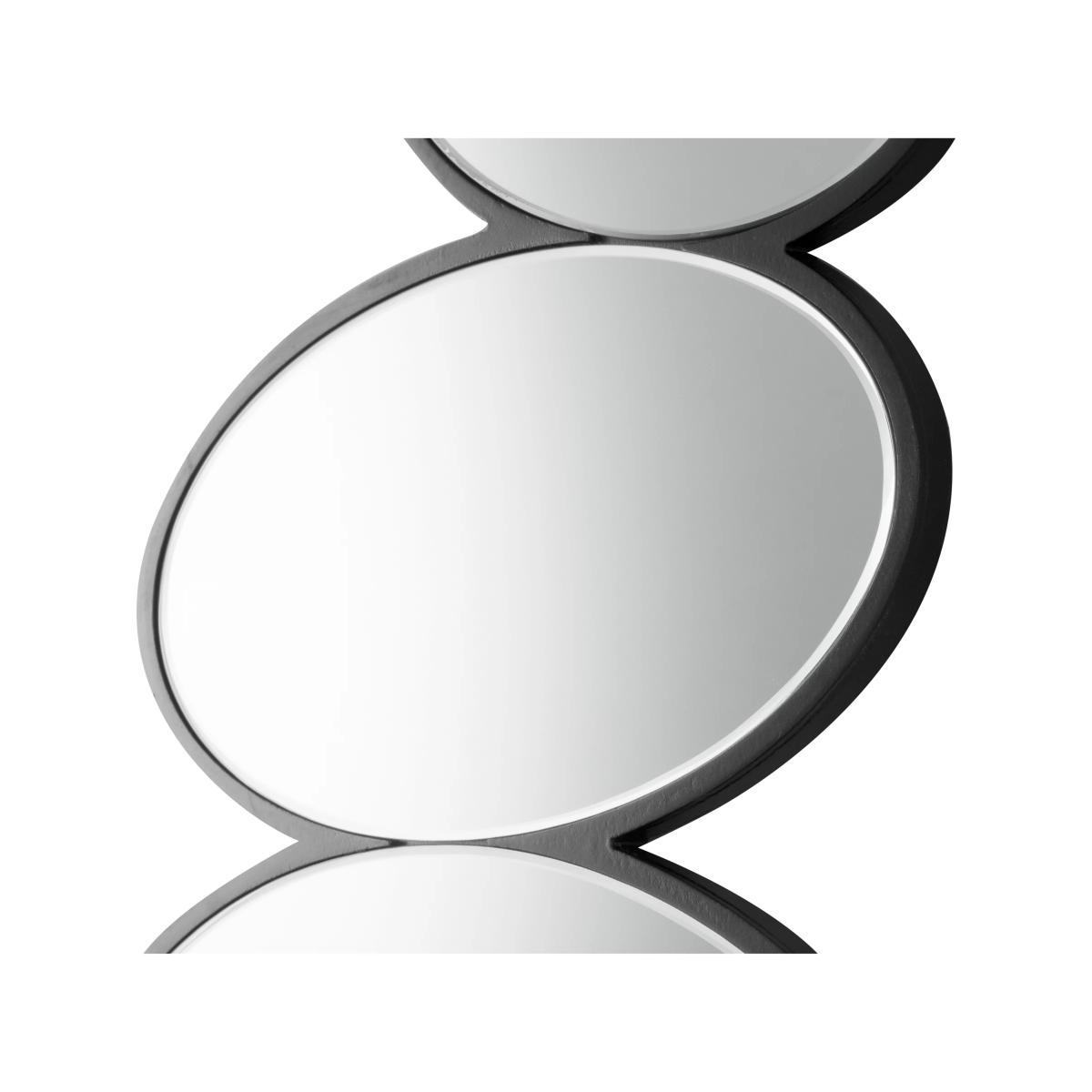 Pebble Stack Abstract Wall Mirror, 118 x 54cm, Black – image 3