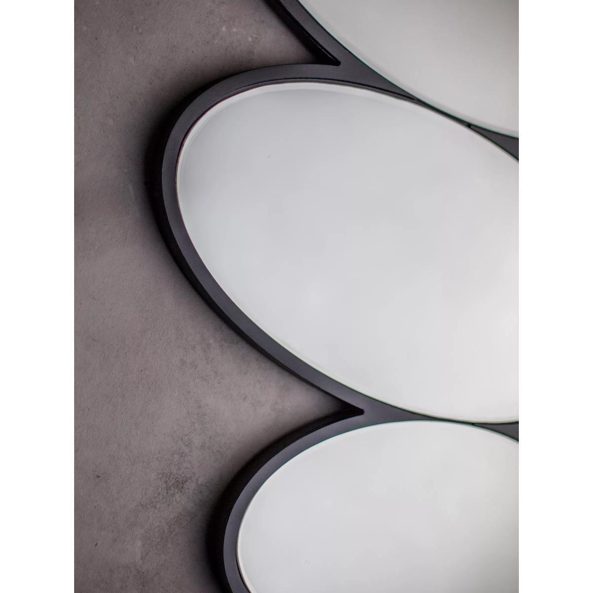 Pebble Stack Abstract Wall Mirror, 118 x 54cm, Black – image 6