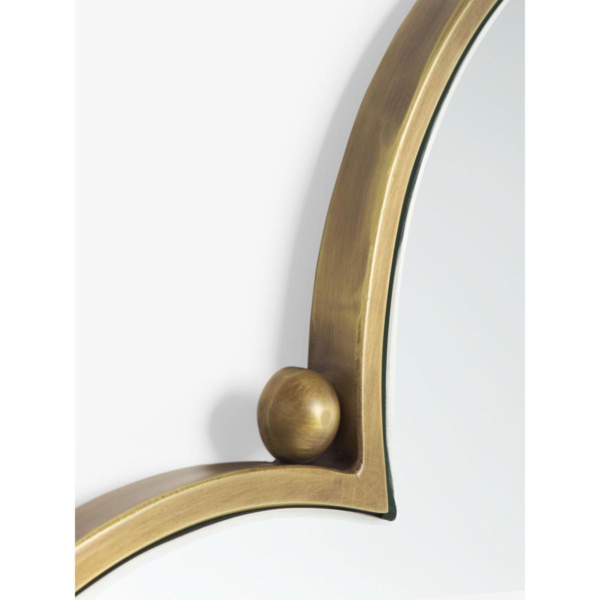 John Lewis Flower Metal Wall Mirror, 66 x 66cm, Antique Gold – image 3