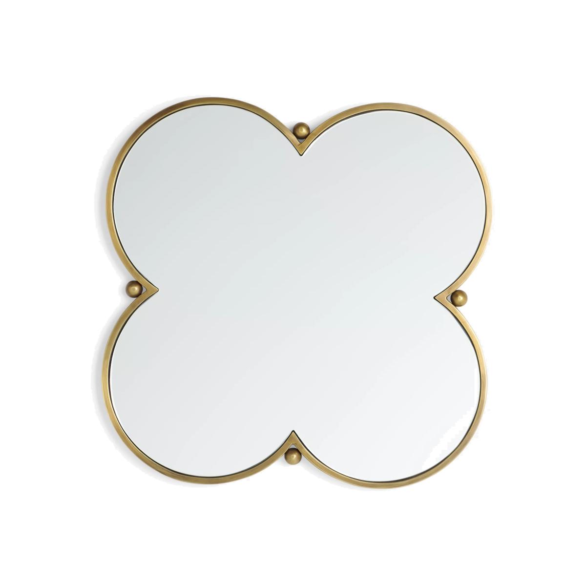 John Lewis Flower Metal Wall Mirror, 66 x 66cm, Antique Gold – image 1