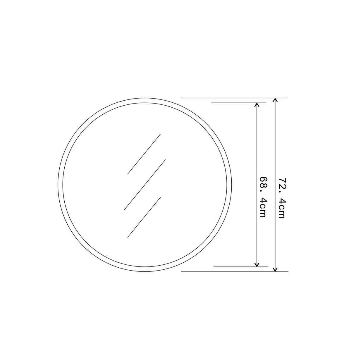 John Lewis & Partners Scandi Round Oak Wood Mirror, Natural – image 6