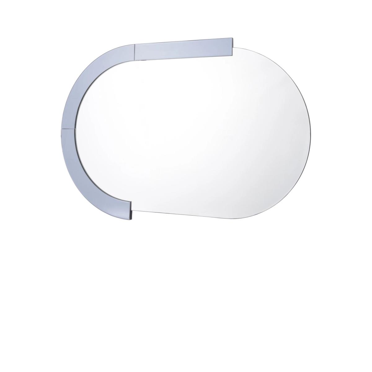 Där Kaylee Oval Wall Mirror, 90 x 60cm, Smoked Silver – image 2