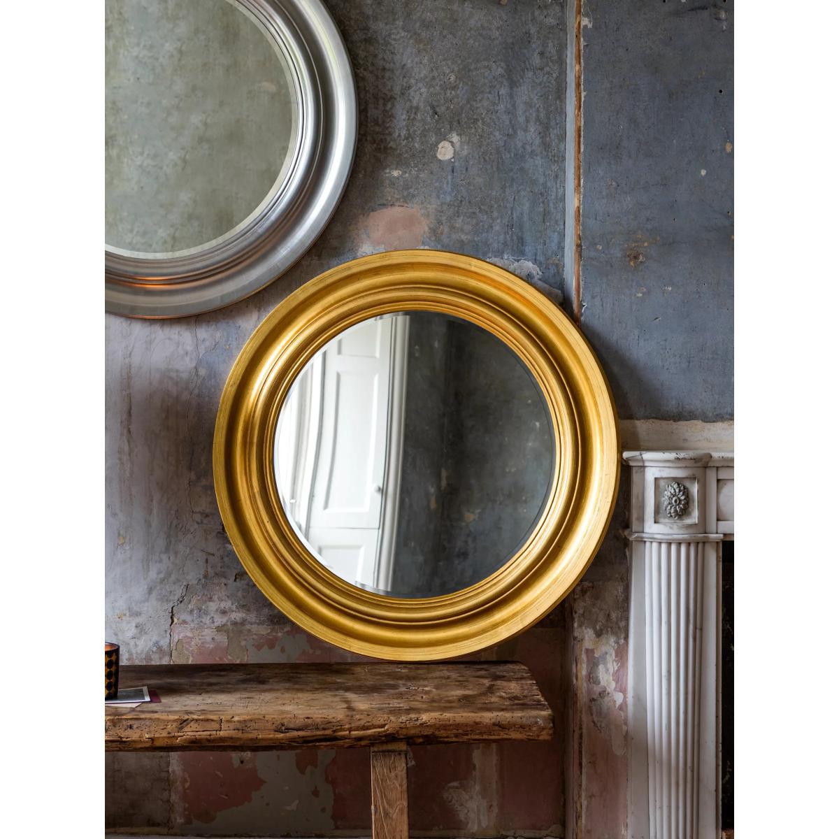 Trevose Round Wood Frame Wall Mirror, 84cm – image 2