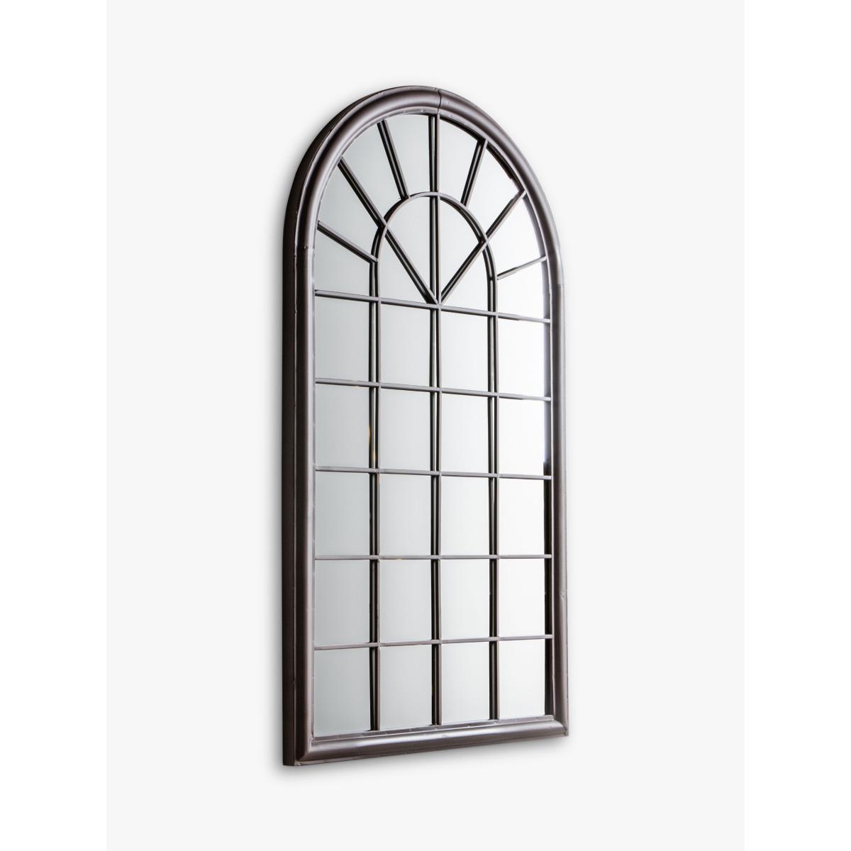 Fura Outdoor Garden Wall Window Style Arched Mirror, 131 x 75cm – image 2