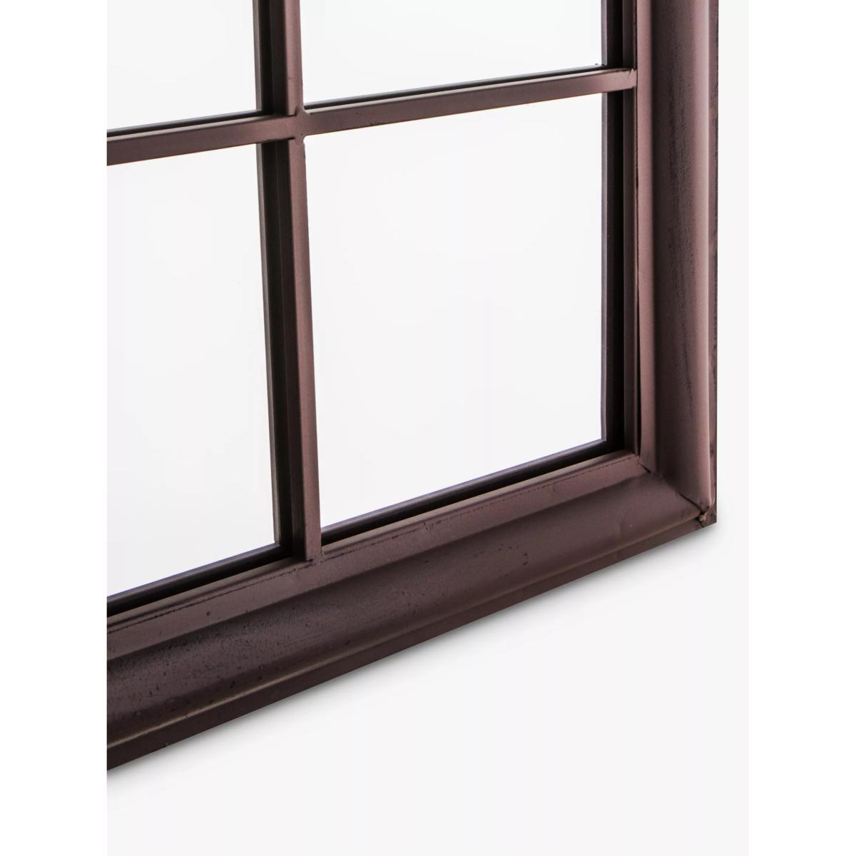 Fura Outdoor Garden Wall Window Style Arched Mirror, 131 x 75cm – image 3