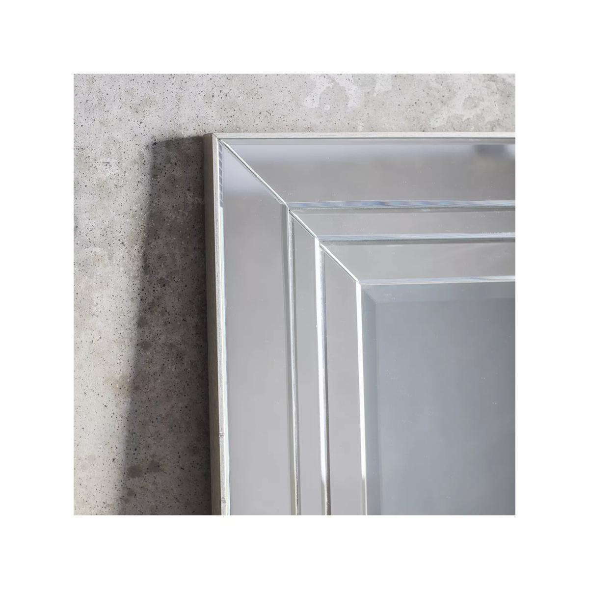 Knapton Rectangular Bevelled Glass Wall Mirror, 113.5 x 83cm, Clear – image 3