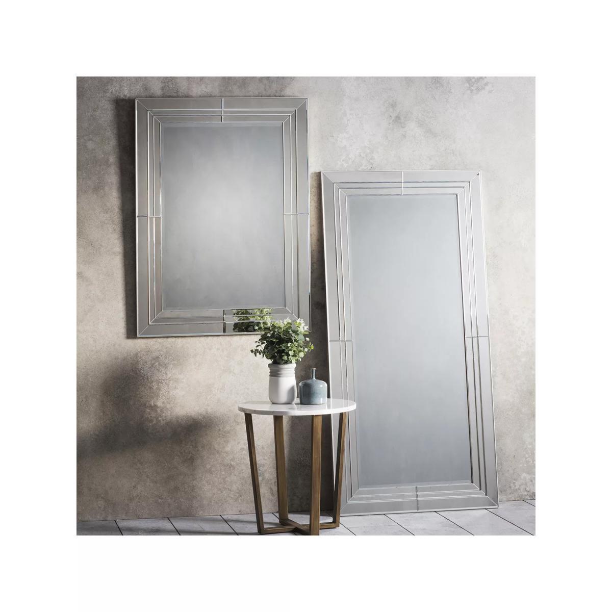 Knapton Rectangular Bevelled Glass Wall Mirror, 113.5 x 83cm, Clear – image 4