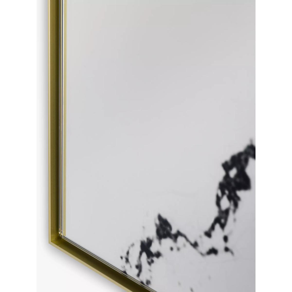 Deknudt Mirrors Marble Abstract Rectangular Wall Mirror, 121 x 83cm, Bronze/Gold – image 4