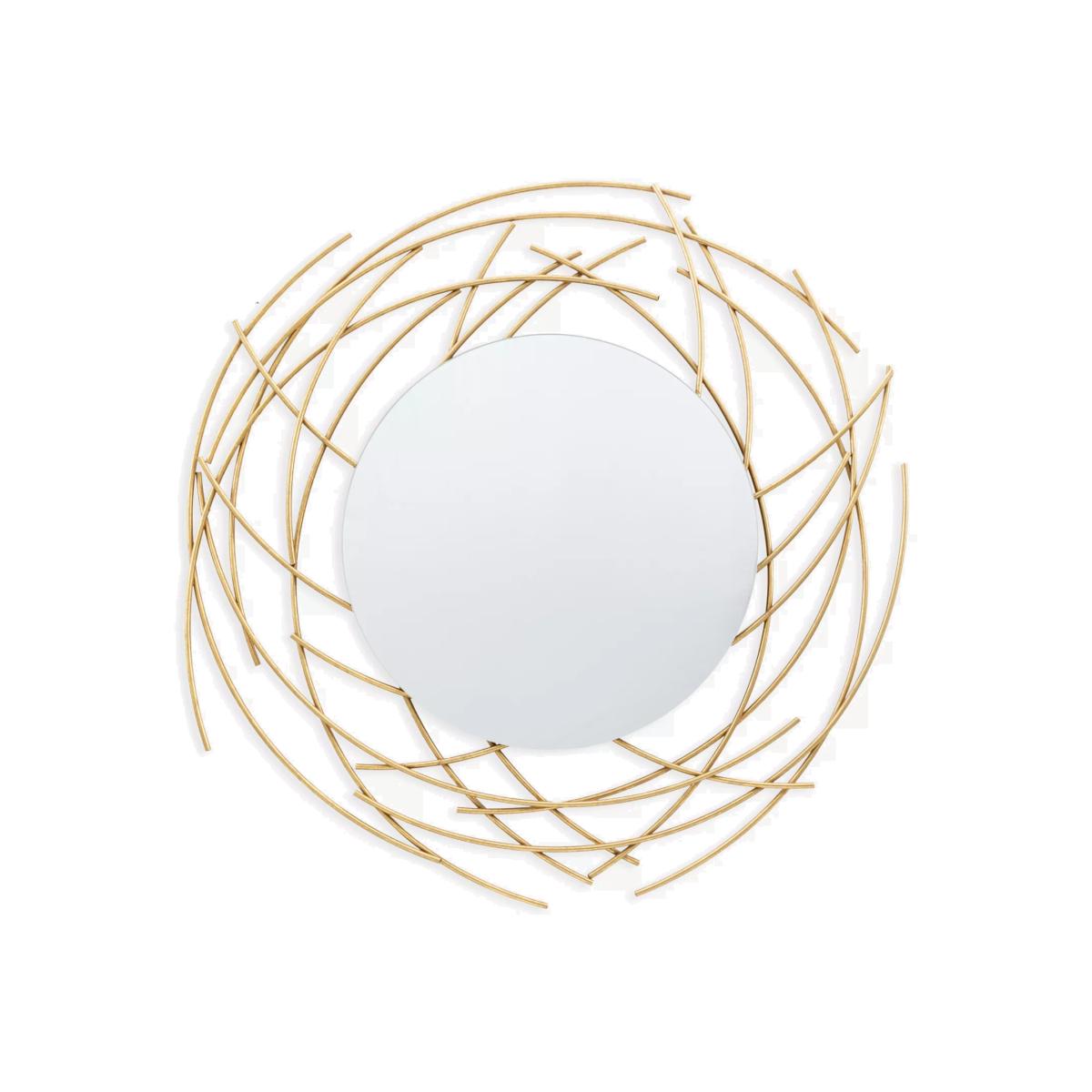Gallery Direct Barking Round Wall Mirror, 60cm, Gold