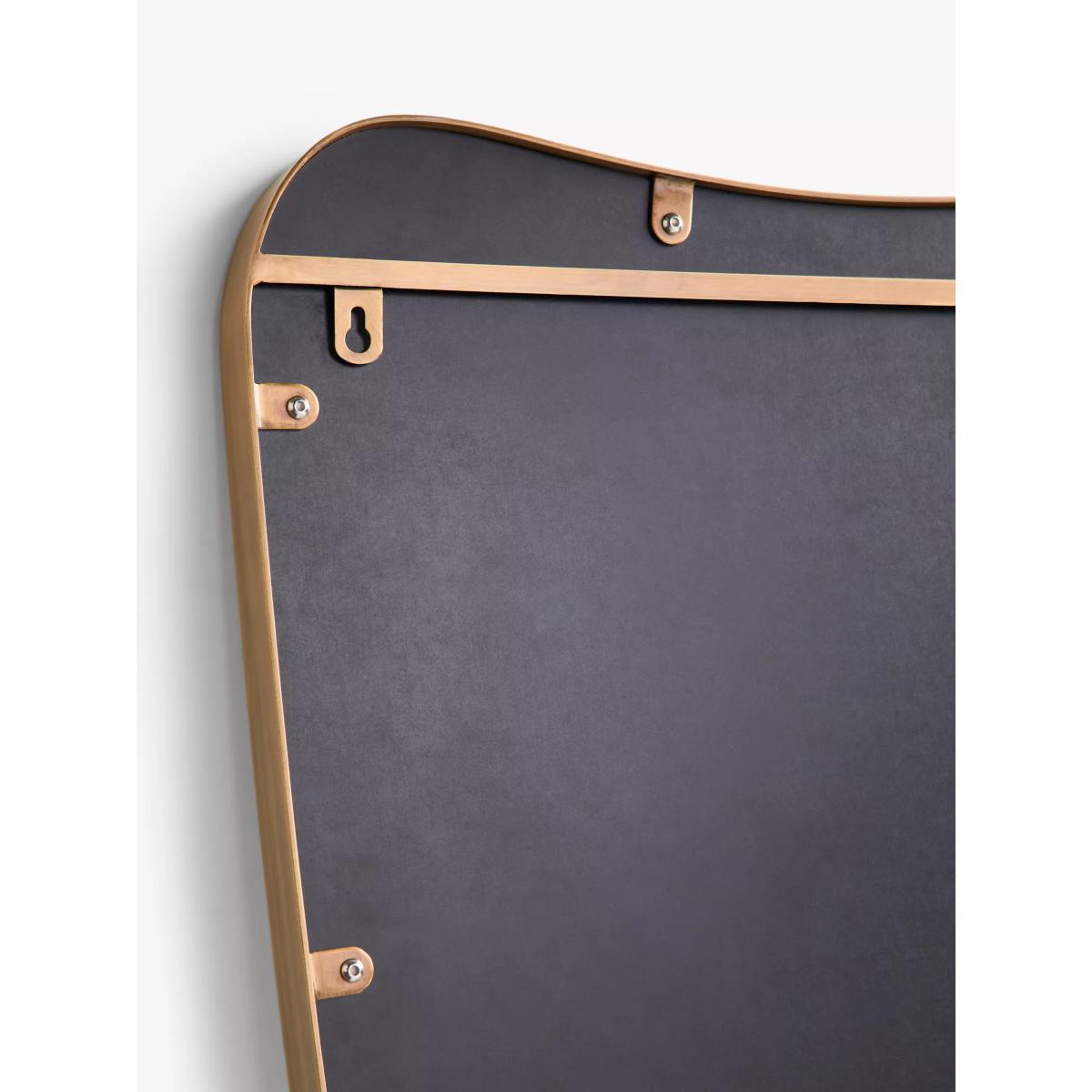 John Lewis & Partners Curved Metal Frame Wall Mirror, 96 x 65, Gold – image 3
